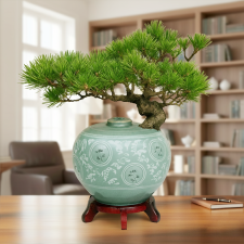 해송청자상감항아리